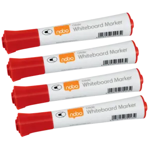 Nobo Glide Whiteboard Markers, Ronde punt, Pak van 10 stuks