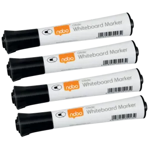 Nobo Glide Whiteboard Markers, Ronde punt, Pak van 10 stuks