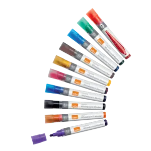 Nobo Liquid Ink Whiteboard Pens Bullet Tip 10 Pack